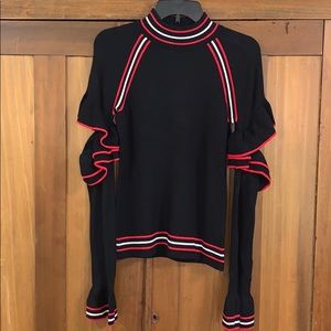 Belle Vere Varsity Mock Neck Sweater